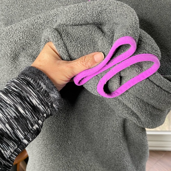 Patagonia Synchilla fleece pullover sweater sweatshirt jacket gray purple - Picture 7 of 9